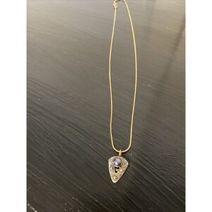 Vintage Tricia's Tricia Young Sterling 14K Gold Necklace Pendant Brooch